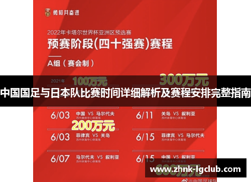 中国国足与日本队比赛时间详细解析及赛程安排完整指南